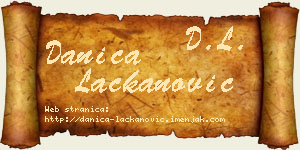 Danica Lackanović vizit kartica
